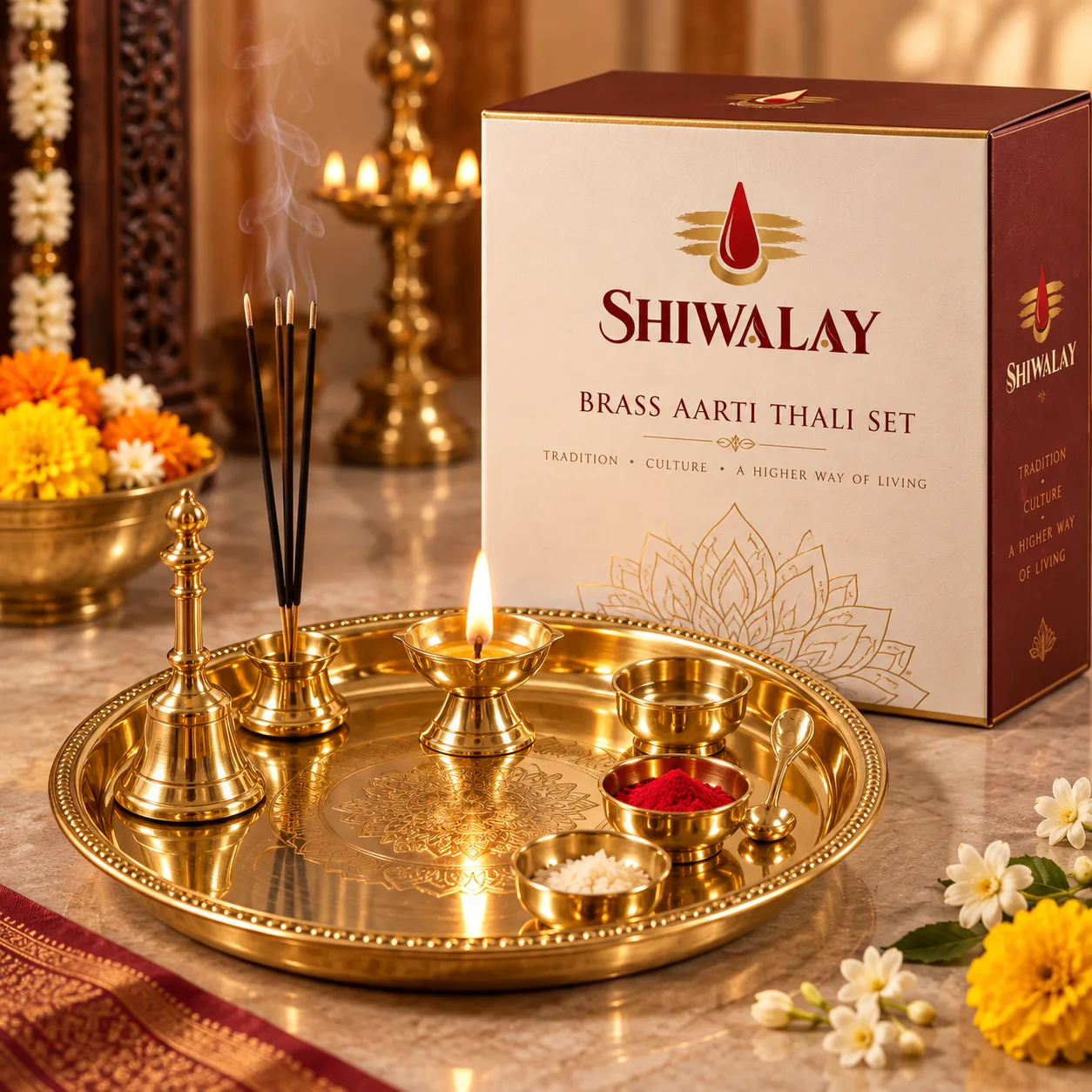 Brass Aarti Thali Set