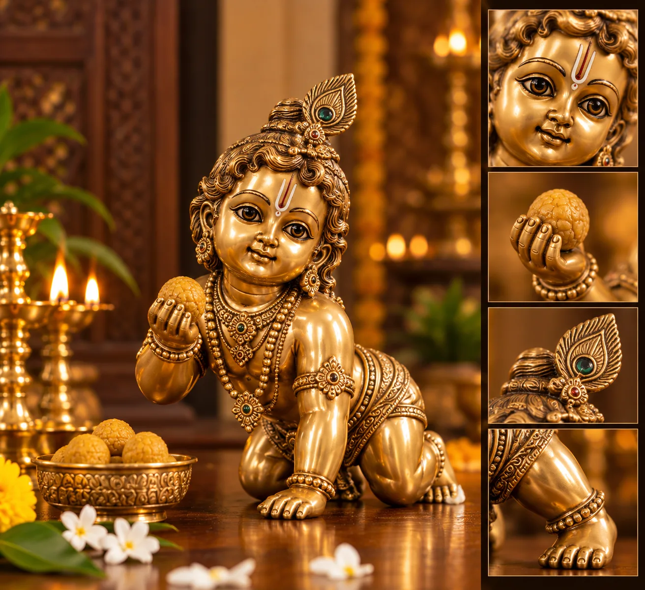 Brass Laddu Gopal