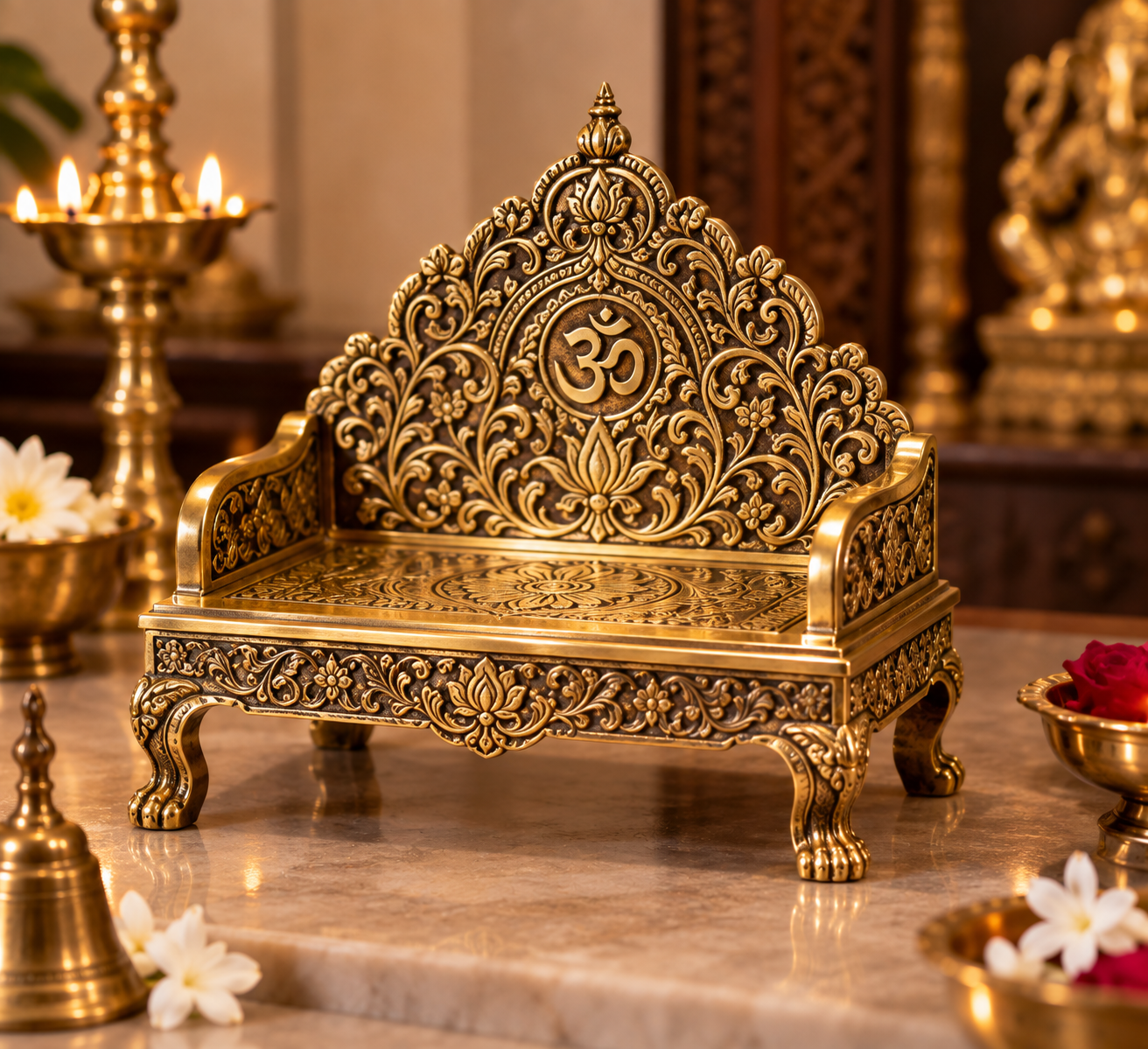 Brass Singhasan